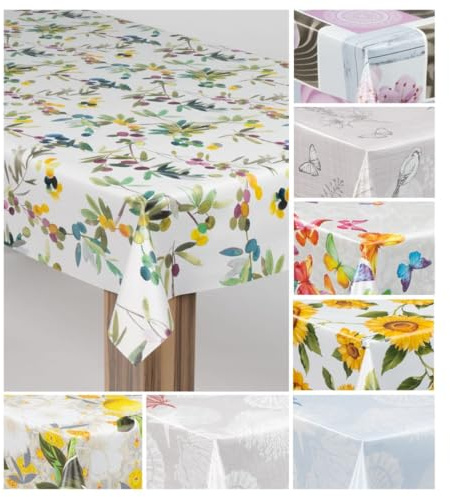 laro Wachstuch-Tischdecke Wachstischdecke Gartentischdecke, Muster:Oliven Bunt, Größe:140x300