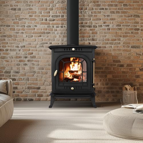 NRG Multifuel Stove 7 KW Cast Iron Multi Fuel Wood Burning Stove Eco Design Fireplace