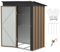 Outsunny 5x3ft Garden Shed, Steel Small Shed, Outdoor Lean-to Shed with Adjustable Shelf, Lock and Gloves for Patio, Garden, Brown with Foundation Kit