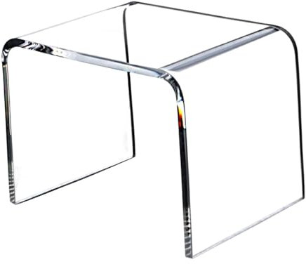 F Fityle Acryl-Beistelltisch, klarer Beistelltisch, Tritthocker, Kleiner Beistelltisch, Acrylhocker, Tritthocker, Heimdekoration, Acryl-Beistelltisch, Transparent