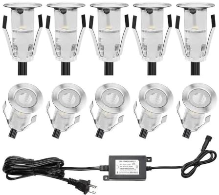 B·LED BARCELONA LED - Kit 6 focos LED empotrables escalera o suelo 0,4W 12V-DC IP67 - Blanco Cálido