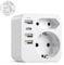 Adapter Südafrika, 6 in 1 Reiseadapter Namibia Reisestecker Steckdosenadapter Type M mit 3USBA 1USB C, Deutschland Stecker Reisestecker für Südafrika, Amibia,Botswana Stromadapter