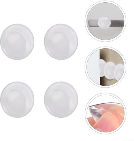 Clear Rubber Door Bumpers 4 Pack of Wall Protectors to Prevent Scratches and Noise from Handles