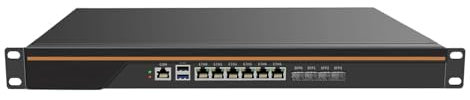 Firewall Hardware, OPNsense, VPN, Firewall Appliance, Router PC, AES-NI, Console, 1U Firewall Server Intel Atom 12 Core C3808 6 LAN 4 SFP+ 10G Supporto 4G 5G 32GB DDR4 RAM 512GB SSD