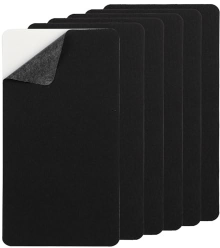 Loghohu 6 Pcs Canvas Repair Patch Self-Adhesive, 8×4 Inch Fabric Patches for Clothes Waterproof Black Denim Patches for Sofas Inside Jeans Tents Bags Furniture