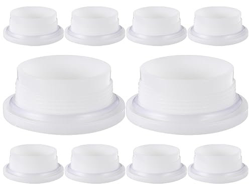 OSOLADY 10 Stück Kunststoff Stopfenkappen Für 200l Ölfässer Und Wasserfässer Außen Gewinde Langlebig Mit Erhöhter Dichtwirkung Ersatzdeckel Für Gallonen Polyfässer