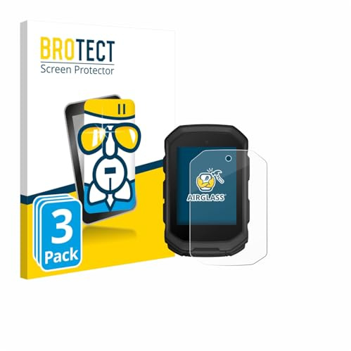 BROTECT Schutzglas für Garmin Edge MTB | 3 Stück Transparenter Displayschutz Made in Germany Schutzfolie Panzer Folie Glas 9H Anti-Fingerprint Einfache Montage Clear