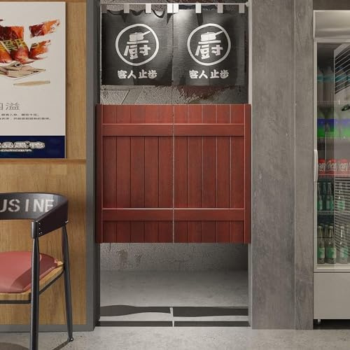 WaiDXn GYJ Portes Pliantes, Porte battante Interne, Portes de café à Fermeture Automatique, Porte de Cowboy à persiennes avec 4 charnières HY(140x90CM/55.1x35.4IN)
