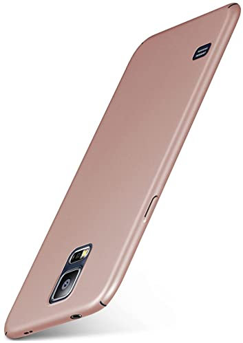 moex Alpha Case für Samsung Galaxy S5 / S5 Neo Hülle Ultra Dünn, Schutzhülle mit erhöhtem Kameraschutz, Slim Cover Hardcase Backcover, Dünnste Handyhülle Minimalistisch, Rosegold