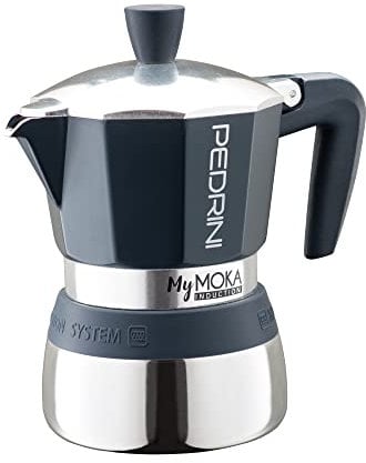 Pedrini Caffettiera MyMoka Induction, 3 tazze, Blu notte