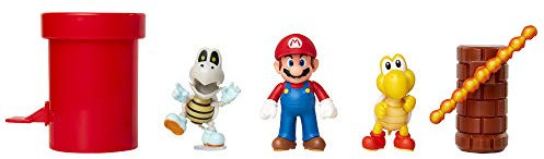 Jakks Pacific Dungeon Diorama Set, 6 cm Super Mario - Set de Figuras Mundo Dungeon Bunt, Verlies – Spielset