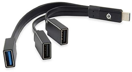 HUB USB 3.1 TIPO C CONCEPTRONIC HUBBIES 1 PUERTO USB 3.0 + 2 PUERTOS USB 2.0 COLOR NEGRO