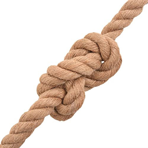 vidaXL Corde 100% Jute 10 mm 250 m Corde de Chanvre Cordon Fibre Cordage