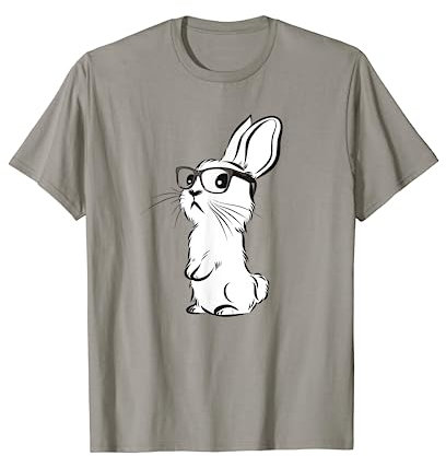 Lustiger Hippie Hase Shirt | Hase mit Brille | Hipster Hase T-Shirt