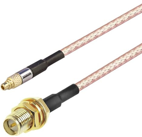 Oiyagai 2 Stück RG316 Drahtbrücke RP-SMA SMA Buchse mit Pin zu MMCX Stecker mit Anschlussleitung RF Koaxialkabel Antennenverlängerungskabel Adapter Brücke (1m/39.3)