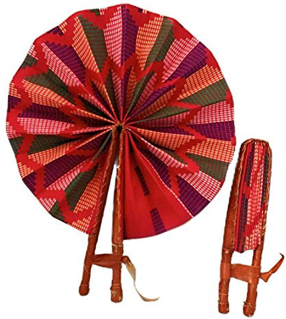 Motherland Fans: African Ankara Print Handheld Folding Hand Fan