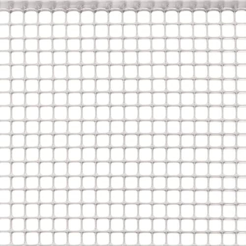 Rete Protezione in Plastica a maglie piccole per balconi, ringhiere, cancelli, disponibili in 5 colori e varie lunghezze h m 1x40 BIANCO