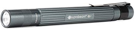 Suprabeam Q1r Stift-Taschenlampe mit 550 Lumen, LED-Taschenlampe USB-C aufladbar, Drehbarer Hyperfocus, Aus hochfestem Aluminium