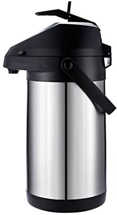 ZOGBX Jarra Térmica De Café con Bomba, Hervidor De Aire con Palanca, Termo Aislado De Acero Inoxidable, Termo Aislado Grande Al Vacío De Doble Pared, Retención De Calor Las 24 Horas (Size : 3L)