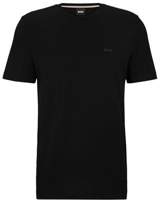 BOSS Herren Thompson 01 T-Shirt aus Baumwoll-Jersey mit Logo-Detail Schwarz001 S