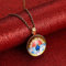 Halskette Mit Karten Anhänger - Republik Von Pfau Lalish Karte Anhänger Halsketten, Vintage Runde Karte Kontur Anhänger, Frauen Männer Ethnischer Charme Mode Polieren Halskette Schmuck, Pfau, 50