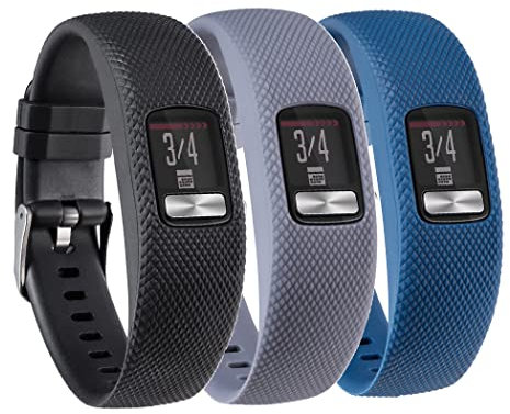 Baaletc Ersatzarmband Kompatibel mit Garmin Vivofit 4 Armband,Garmin vivofit 4 Wechselarmband,3 Pack Soft Silikon Sport Ersatz Armbänder für Garmin Vivofit 4