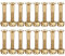 Skateboard Schrauben Skateboard Bolzen LKW-Schrauben Muttern Skate Bridge Nagel Longboard Muttern Skateboard Hardware Sets für Ersatz - Gold 25mm 16 stücke