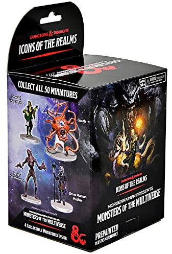 WizKids Spiele D&D Icons of The Realms Miniaturen: Booster Mordenkainen präsentiert Monster des Multiversums (Set 23) – Single Booster – 4 vorgemalte Miniaturen, zufällig Sortiert