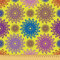 HEKO PANELS Stoff Oxford Wasserdichte Meterware CanvasPolyester Stoff Zum Nähen Nähstoffe Möbelstoffe Dekostoffe Handwerken Wasserabweisend Blickdicht Mandala Bunt Gelb 100 x 155 cm