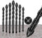 4-Edge Cross Drill Bit Set 7pcs, Masonry Drill Bit Set, Hex Shank Drill Bit Set,Multi-Functio Universal Drill Bit for Ceramic Tile,Wall,Cement,Wood