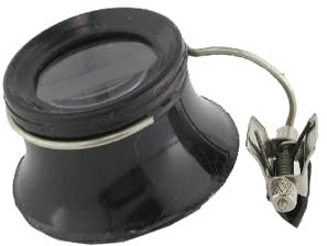 Uhrmacherlupe Augenlupe 5-Fach für Brillenträger