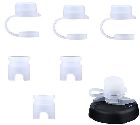 KINBOM 3pcs Mud Caps for CamelBak Bottles, Transparent Bike Bottle Cap Top with 3 Single Spouts BPA Free Bike Water Bottle Mud Cap for Podium Peak Fitness Bottles Bike Bottle Cap Top