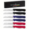 Schwertkrone Set di 6 coltelli da cucina dentati Made in Germany Solingen, coltello da frutta e verdura, in acciaio inox