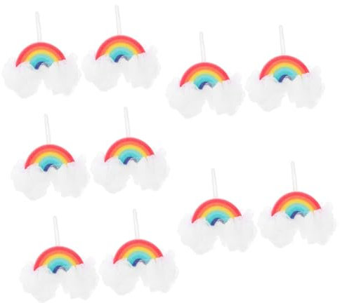 FRCOLOR 10 Stk Wolke Badekugel Peeling-körperpuff Körperschwämme Peeling-badekugeln Für Die Haut Regenbogen-duschkugel Badetücher Regenbogen-badekugeln Mesh-bad Baby Blase Schwamm Zubehör