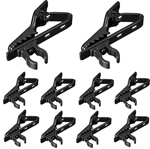 Oyiclyea Microphone Tie Clip,Mini Microphone Tie Clips,Microphone Clips,Portable Microphone Clip,Mini Microphone Clip,Lapel Microphone Clip,Metal Mic Tie Clips,Metal Microphone Clip 10 Pieces Black