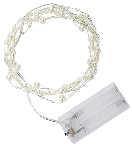 ZPSHYD Filo di luci a LED con perle finte per mobili, letto, finestre, scale, filo