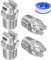 M METERXITY 4-Pezzi Ugello a Ventaglio Piatto, 110 Gradi 1/4BSPT Maschio Acciaio Inossidabile Ugelli Idropulitrice Sostituzione Ugello Pulitore Nastro Tenuta per Pistole Acqua (Orifizio 1,1mm)