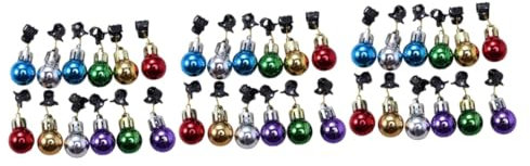 IMIKEYA 72 STK Weihnachtsdekorationen Haarkugel-Ornamente Weihnachtskugeln Weihnachtsclip-bartdekorationen Bart Schmuck Weihnachtsgesichtsverzierung Männer Christbaumschmuck