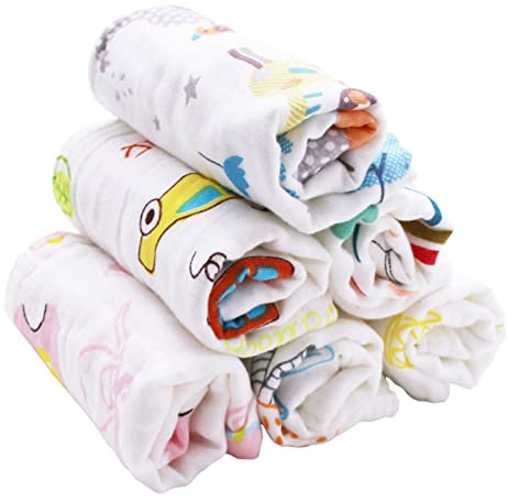 ZICHENXR Baby-Taschentuch, quadratisches Handtuch, 6-lagig, Baumwolle, Speicheltuch, Taschentücher für Babys und Kleinkinder