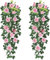 JOZMMZEOOA 2 Stücke Rose Kunstpflanze Hängend,90 cm Rose Blumengirlande Hängepflanzen Artificial Flowers Rosengirlande Künstliche Blume Rose Wand Hochzeit,für Zuhause Garten Party Hochzeit (Rosa)