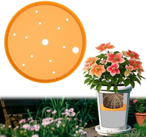 Tryitsbest Round Planter Insert for Large Pots, 10 Tall Flower Pot Fillers for Planters with Drainage Holes for Indoor Outdoor Gardening Plants Container