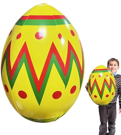 60cm Ostereier Groß Outdoor, Aufblasbare Ostereier, Aufblasbares Osterei, Osterexplosionen, Outdoor-Dekoration, Kinderspielzeug, Aufblasbare Eier, Osterornamente Für Hof, Rasen, Garten, Party