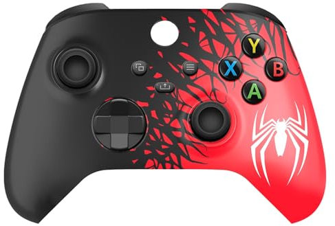 Replacement Shell for Xbox Series X and S Controller, ABS Front Shell Hard Shell Cover Plate, Custom DIY Faceplate with Installation Tools-black red