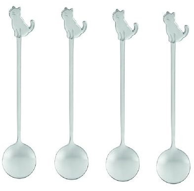 DLP - Lot de 4 Cuillères Petit Chat (petit modèle)