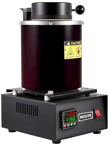 SUYUDD Four De Fusion Rapide 2102℉/1150°C + Four Électrique 1500W : Fusion Or/Argent en 5 Min (1150°C), Capacité 1KG/2KG/3KG, Design Anti-Surchauffe