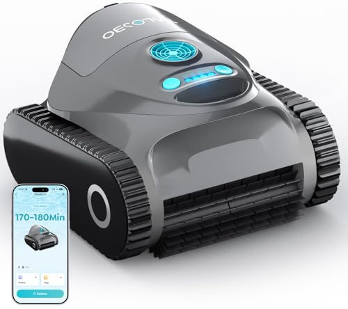 TALOSBO C1 Robot Piscina Pareti e Fondo, Doppio Filtro, Autonomia 170-180 min, 3 Motori, Aspirazione Potente, Controllo App, Aspiratore Piscina Fino a 150 m²