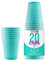 Pack de x20 Original Turquoise Cups Officiels | Gobelets Américains 53cl Turquoises | Beer Pong Qualité Premium | Gobelets Plastique Réutilisables | Lavables Main ou Lave-Vaisselle | OriginalCup®