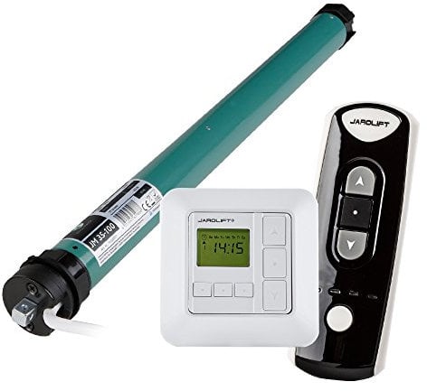 JULIUS MAYER Motor tubular electromecánico JM35-100 (10Nm | SW40) + JAROLIFT Sevenlogic Comfort Funk + Mando a distancia de 4 canales TDRC 04