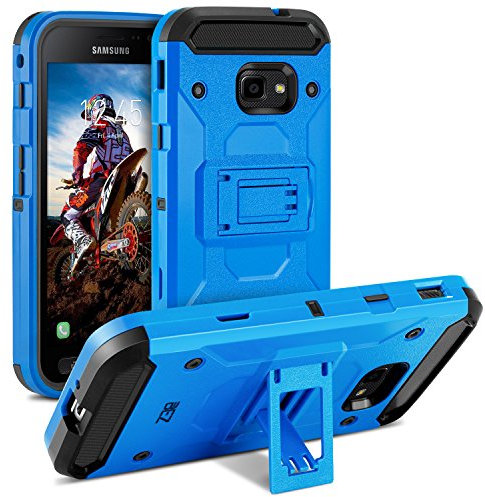 BEZ Hülle für Samsung Galaxy Xcover 4 / 4S, Handy Schutzhülle Outdoor Kompatibel [Heavy Duty Serie] Dual Layer Armor Case Stoßfestes Shockproof Robuste, Blau