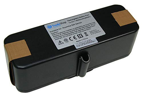 Trade-Shop Premium Li-Ion Akku 14,4V 6000mAh für iRobot Roomba 600 605 610 611 614 615 616 618 620 621 625 630 650 651 660 665 670 671 675 681 695 700 760 765 770 772 774 775 775 Pet
